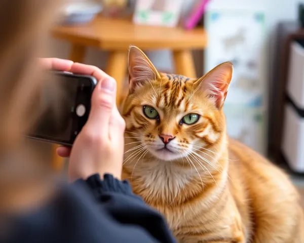 カメラで猫の瞬間を捕らえる