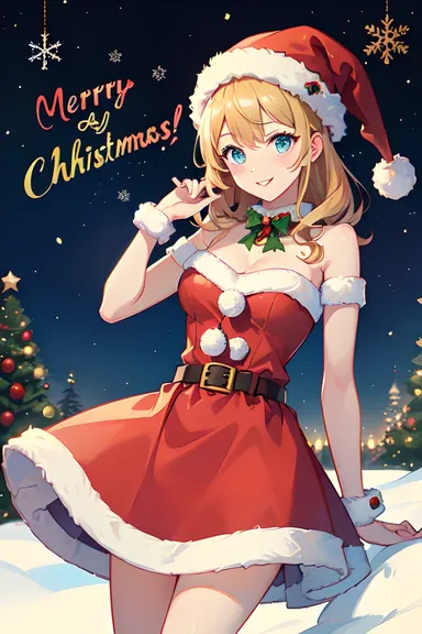 カラーのキャラクターを含むアニメーションクリスマス画像