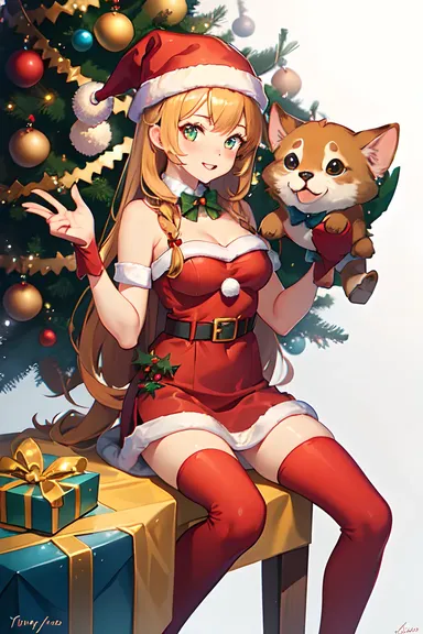 クリスマス動物の写真：festiveホリデイシーズンイラストレーション