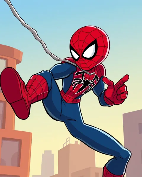 スパイダーマンのアニメ絵