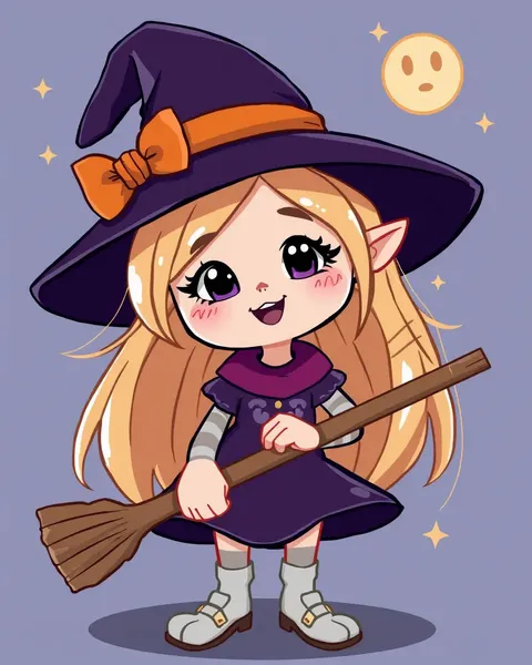 ピクチャーフレームに Witchのカートゥーンがあります。