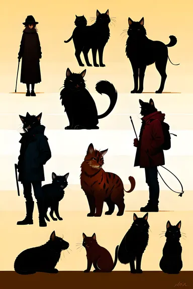 動物の silhouettes イメージ：暗い動物 silhouettes