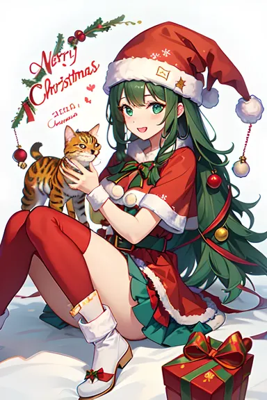 動物クリスマス写真：幻想的なホリデイ動物イラスト