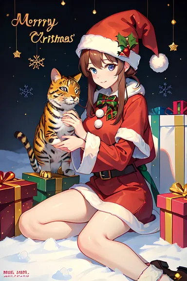 子供たちのholidayファンのための遊び心あふれる動物クリスマス画像