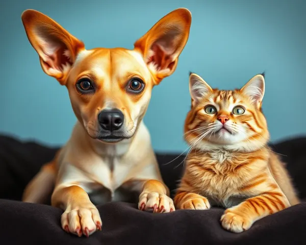 犬と猫の奇妙な写真冒険