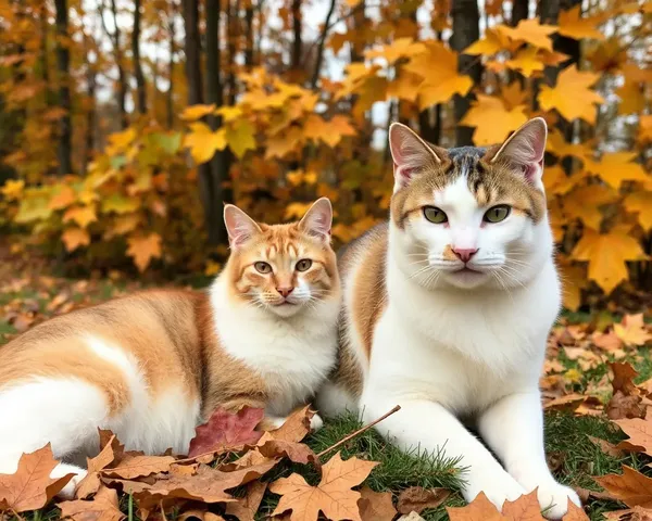 猫が秋の写真にスターになる：美しさ