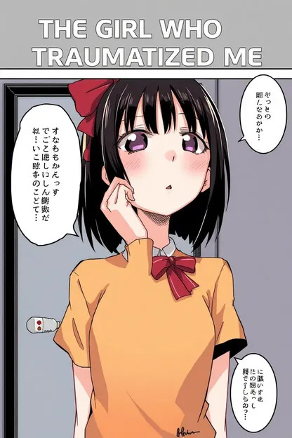 私の英語漫画に幽霊のように少女がいた