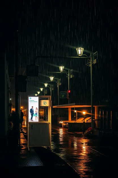 雨の夜のイメージ：謎めいた暗い景色で考えを巡らせる