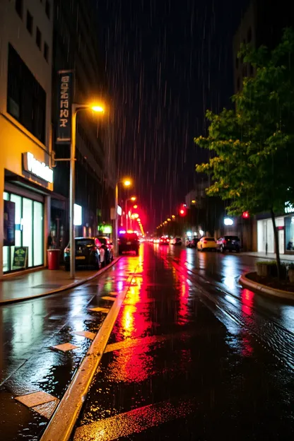 雨の夜の写真は平和な休息のために