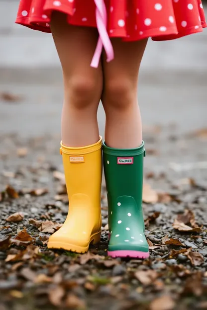 雨の日にはガールズブーツで遊ぼう