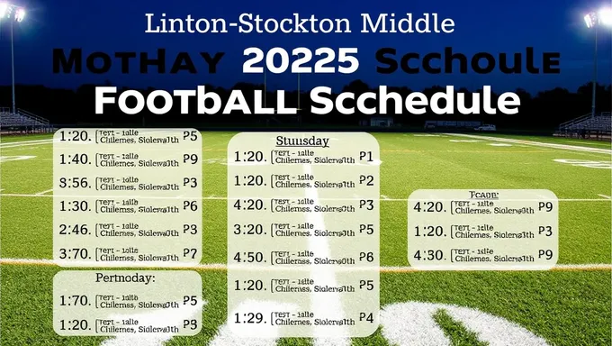 2025 Calendário de Futebol da Escola Média Linton-Stockton Anunciado