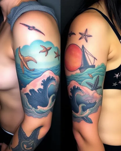 A Arte de Tatuagens Temáticas do Oceano para os Aventureiros