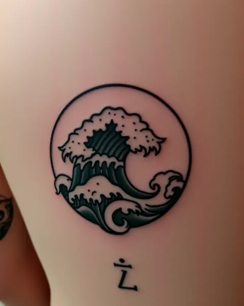 A Bela Tatuagem do Oceano na Pele