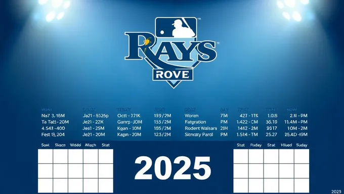 Agenda de Jogo dos Rays 2025: Uma Visão para o Futuro