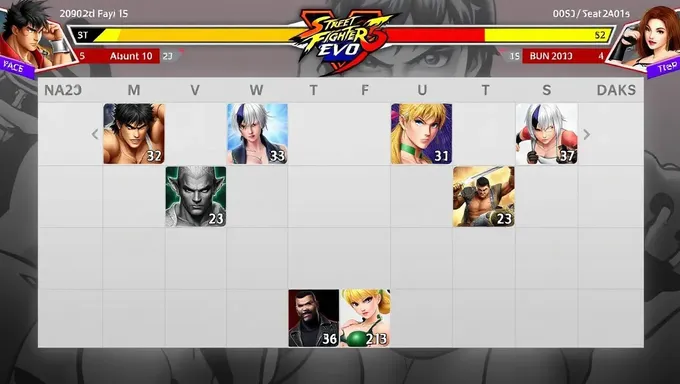 Agenda de Luta do Street Fighter 6 Evo 2025