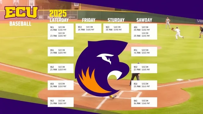 Agenda do Baseball dos Piratas da ECU 2025 Desvelada