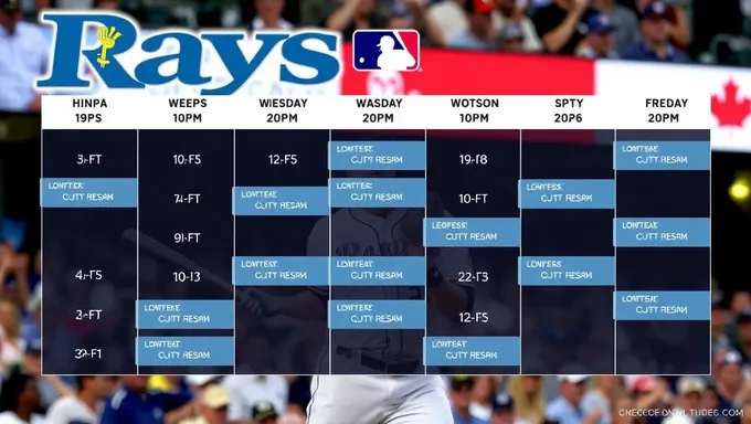 Agenda do Rays 2025: Uma nova era começa