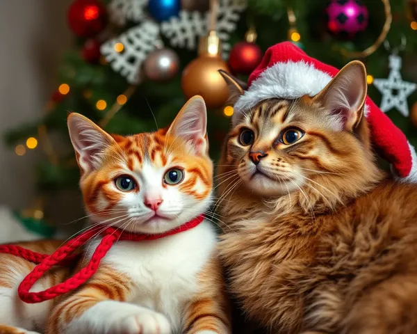 Alegria de Natal com Imagens Engraçadas de Gatos e Momentos