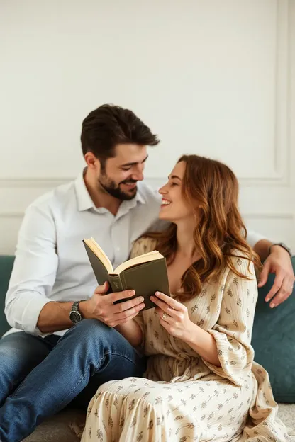 Amantes de Livros Unidos: Garota e Homem Tipo Parentes