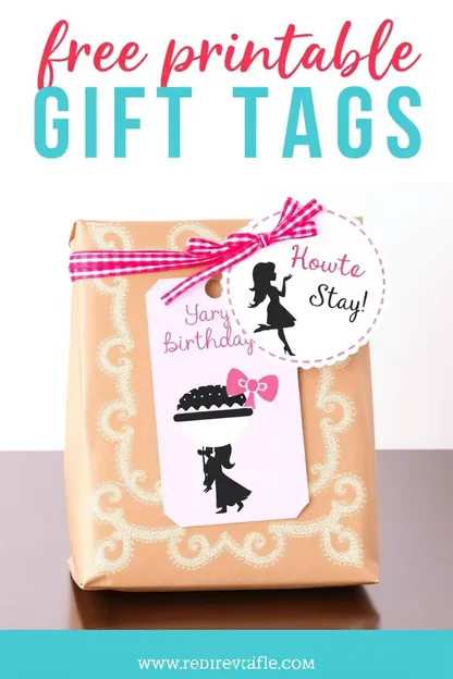 Arquivo Editável de Tags de Presente para o Aniversário das Meninas - Download Grátis