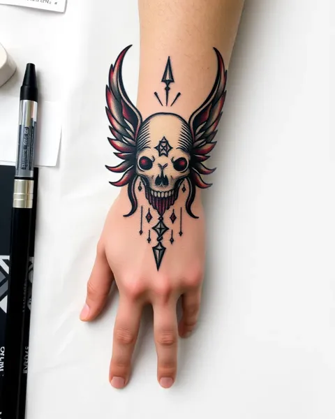 Arte de Papel Único de Tatuagem