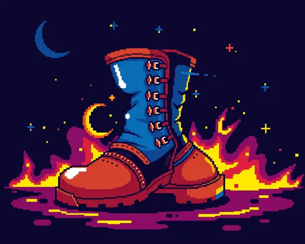 Arte de Pixel Boot PNG Estilo