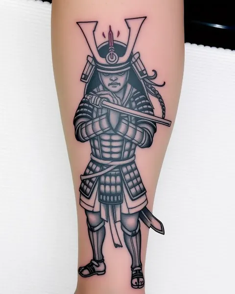 Arte de Tatuagem Samurai com Toque de Cultura Japonesa