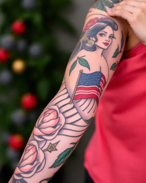 Arte de Tatuagem de Manga Americana Tradicional