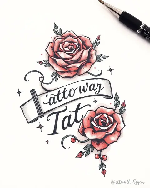 Arte de Tatuagem de Palavra para Expressão Pessoal