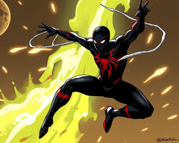 Arte de design de personagem PNG de Miles Morales