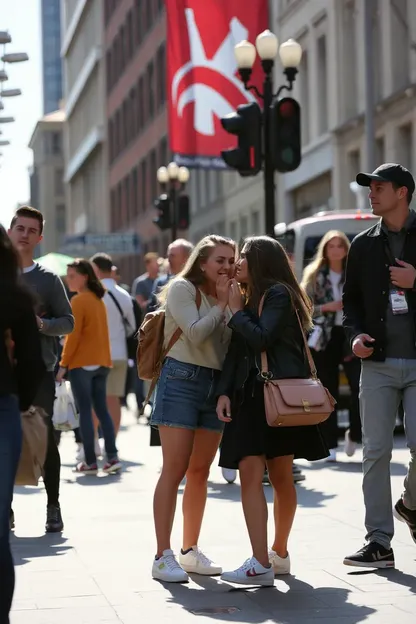 As Garotas Chegam em Lugares Públicos Em Todo Lugar