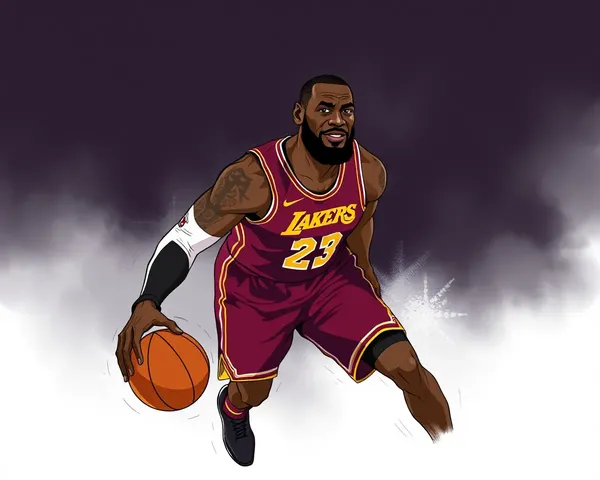 Avatar de Jogador de Basquete Digital Animado de Lebron PNG