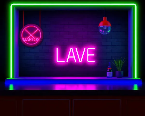 Barra de Cor Neon em Arte Digital em PNG