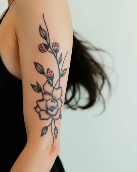 Belos tatuagens florais para arte corporal