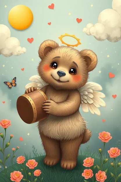 Bongo o Urso Cupido Característica da Menina Definida