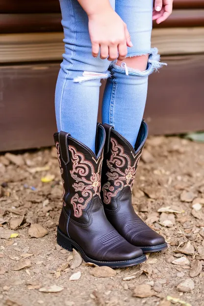 Botas de Cowboy da Menina para Cavaleiro