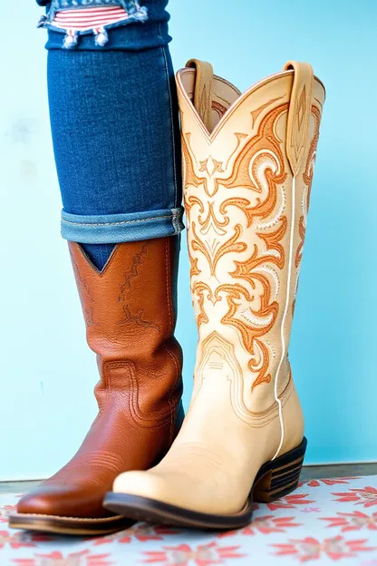 Botas de Cowgirl para Garotas no Concurso de Rodeio