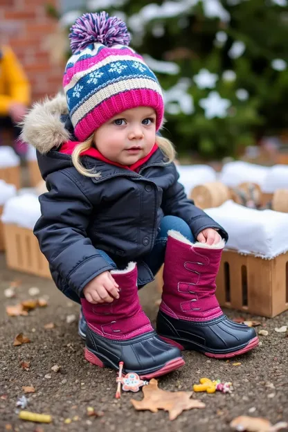 Botas de Neve para Meninas Pequenas para Diversão de Inverno