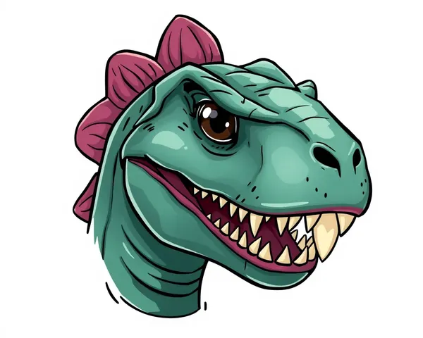 Cabeça de Dinossauro de Desenho Animado PNG