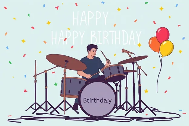 Celebre o Aniversário Feliz com Imagens de Baterista