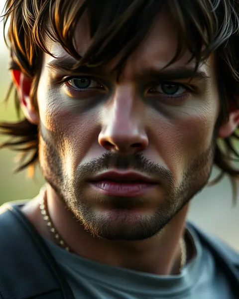 Close-up de retrato emocional de Sebastian Stan como Bucky Barnes