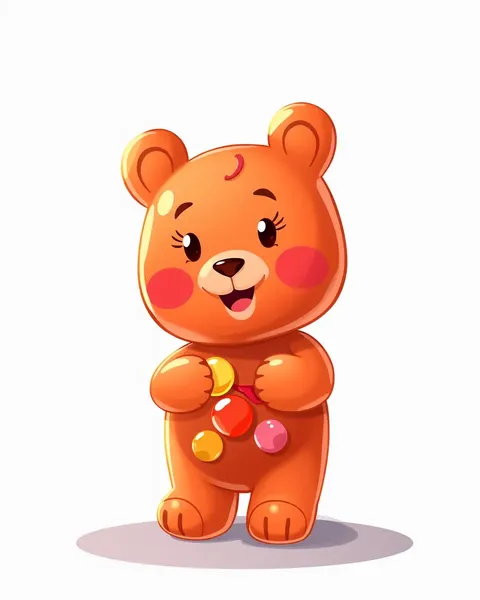 Coleção de Fotos de Urso Gummy de Cartum Adorável