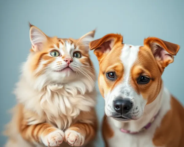 Comédia felina e canina em imagens