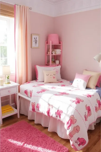 Conjunto de Acessórios de Cama para Crianças Meninas com Cores e Padrões Favoritos