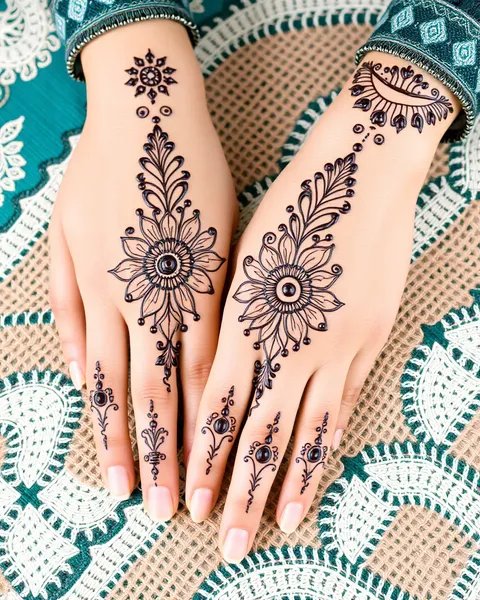 Conjunto de Tatuagem de Henna para Arte Corporal Temporária e Decoração