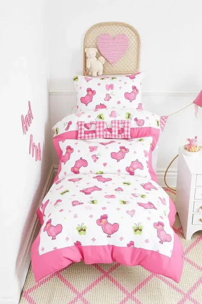 Conjunto de roupa de cama para garota personalizado e personalizável