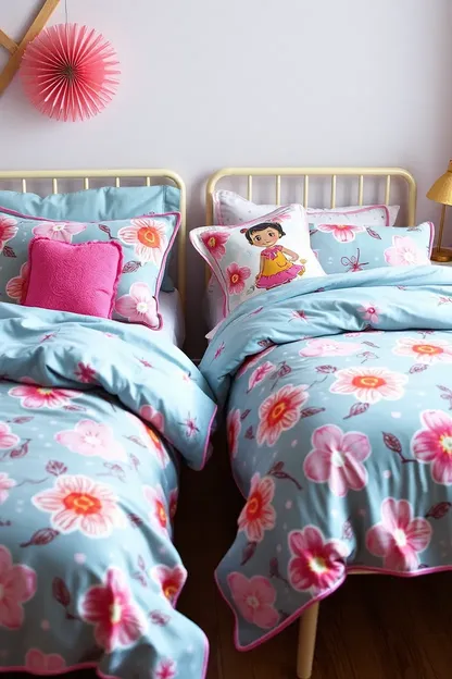 Conjunto de roupa de cama para garota: Inverno e neve