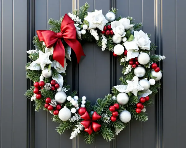 Coroa de Natal PNG com Vermelho e Verde