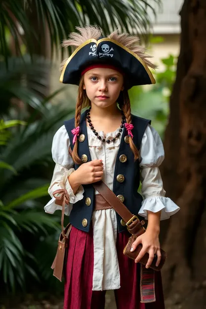 Costume de Pirata para Meninas para um Dia de Brincadeira de Pirata