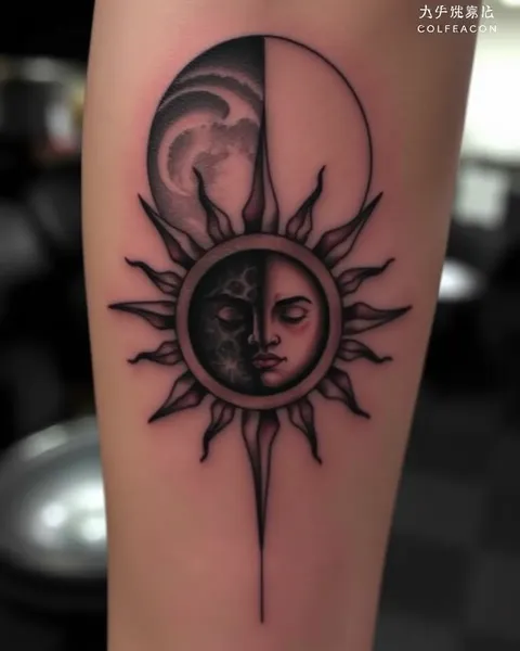 Decifrando o Significado de Tatuagens do Sol e Lua